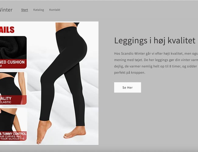 Stilet webshop med et produkt med høj kvalitet
