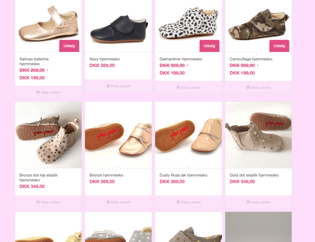 Flot online forretning lillefod.com salg af kvalitets børnesko sælges