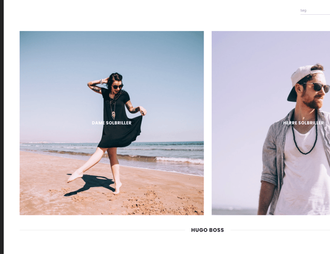 Super fed niche webshop med salg af designer solbriller