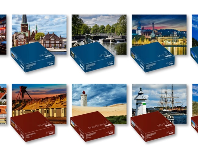 Puslespil mærke med unikke danske bymotiver (omsætning: 919.372 kr)