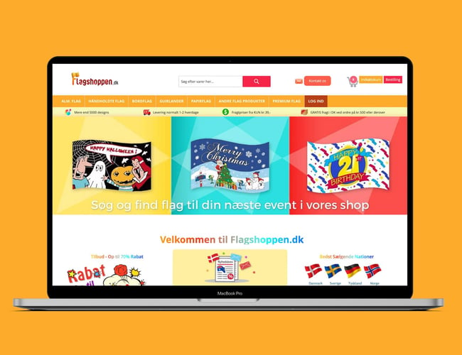 Webshop med kæmpe udvalg af flag - Eksisteret siden 2011