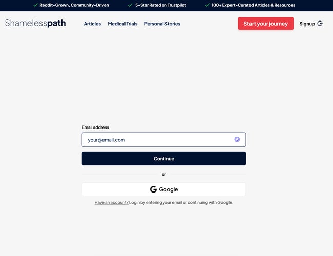 ShamelessPath.com - community og artikelplatform for mennesker med uhelbredelige kønssygdomme. 4.000 organiske Google-kliks de sidste 3 måneder og 250 tilmeldte - uden én krone i markedsføring. 7-800 udviklingstimer!