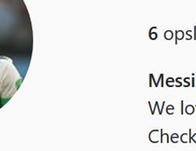 Webshop med Messi merchandise (Shopify)