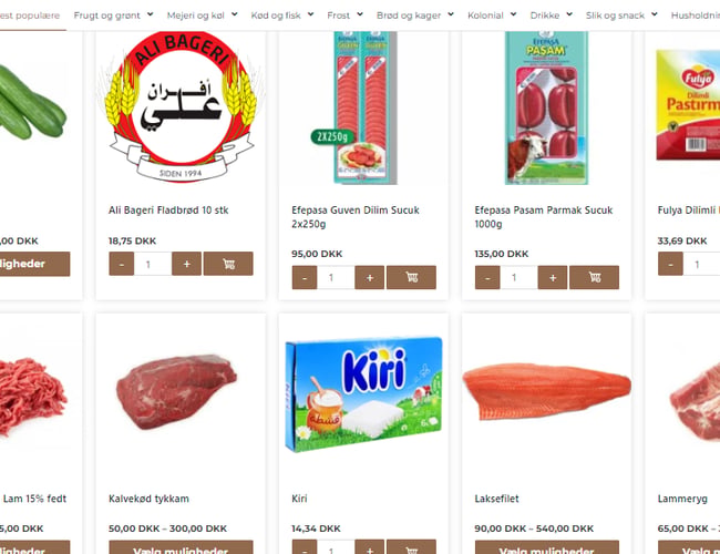 Dagligvare Webshop - salg af  Asiatisk, arabisk, indisk, tyrkisk, pakistansk - Omsætning: 80.000 kr.