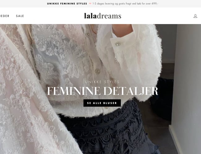Succesfuld webshop med unikke, feminine styles til kvinder