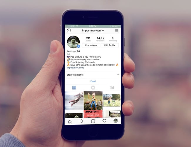 Instagram af 70k følgere (Pop Kultur, Superhelte, Film, TV) - Får typisk 1000 - 2000 likes på de første 72 timer