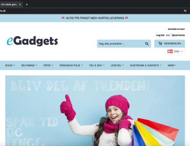 eGadgets.dk - Dropship webshop med ting til en nemmere hverdag