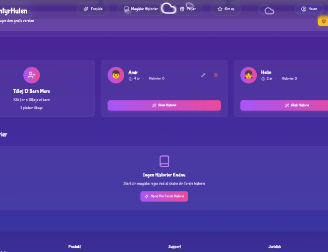 Eventyrhulen.nu – Magisk AI-historieunivers for børn 100% automatisere