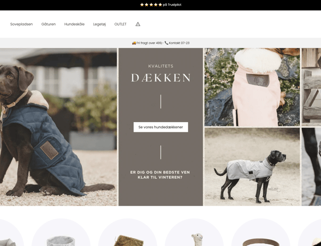 Webshop med hundeudstyr