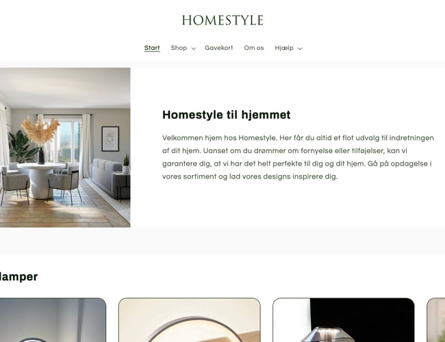 HOMESTYLE l 100% køreklar dropshipping hjemmeside til salg