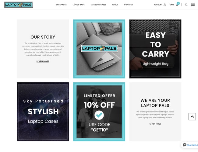 Laptoppals.com / Dropshipping webshop med omsætning & salg af computertasker