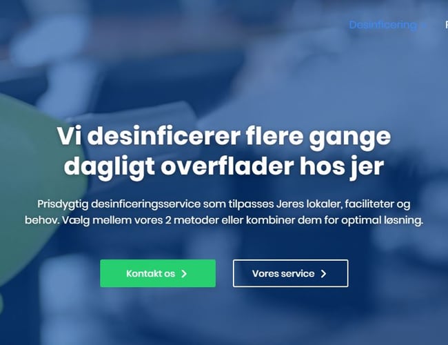 DESINFICERINGSSERVICE koncept klar til både B2B og B2C - www.vireduktion.dk