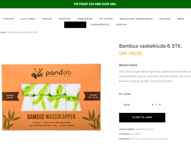 Webshop med bæredygtige produkter, omsætning og et stort leverandørnetværk