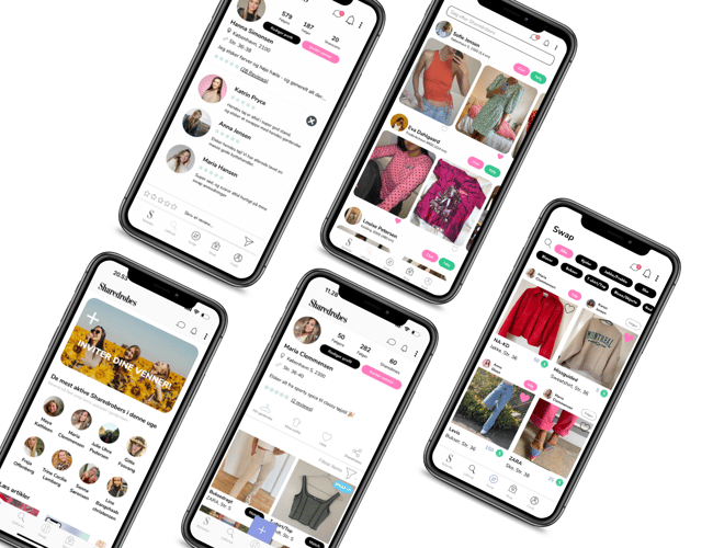 Tøjbytteapp med 8000 downloads