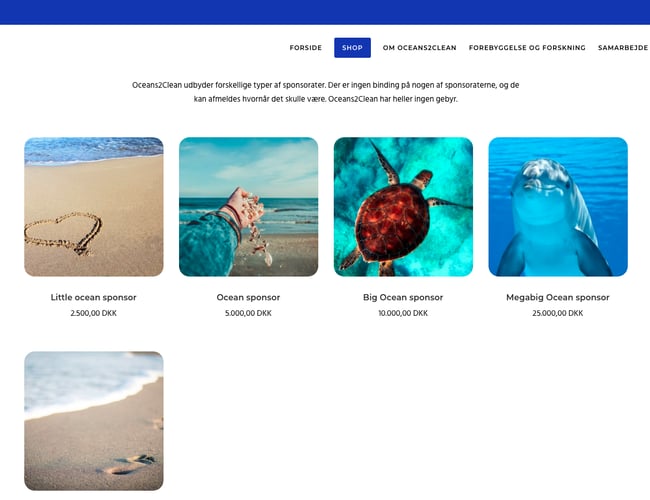 Oceans2clean - Nonprofitorganisation med formål at rense verdenshavene for plastikaffald.