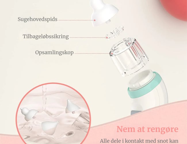 Webshop med babyudstyr - stort potentiale og mulighed for høj avance - Elektrisk næsesuger med eget brand