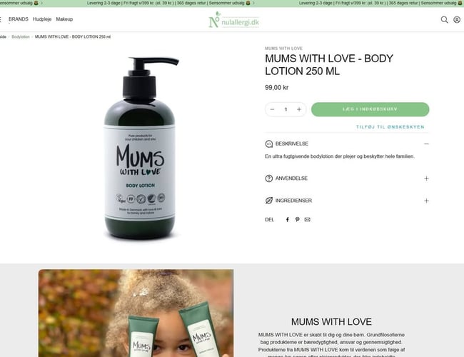 Webshop med Allergy Certified produkter 