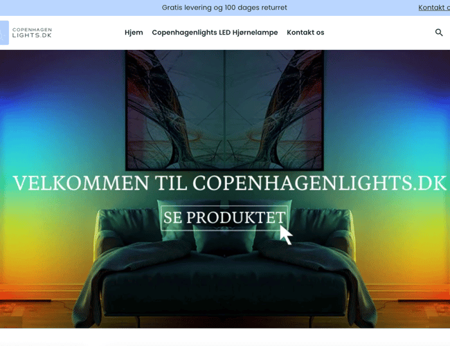 CopenhagenLights.dk - Webshop med unik LED-lampe 