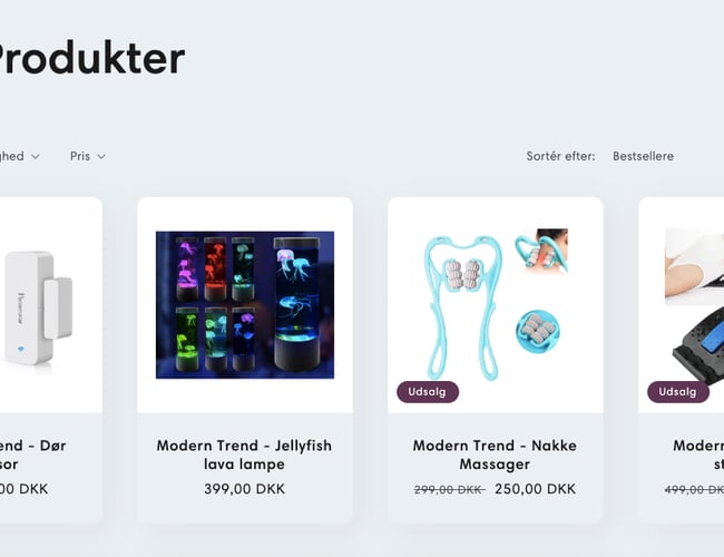 Dropshipping Webshop til salg
