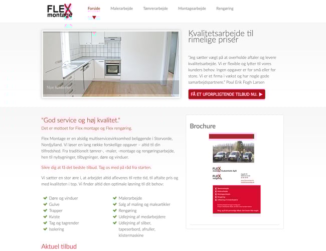 Flex Montage - Tømrer og maler afdeling til salg har eksisteret i 14 år og omsætter for 5.8 mio. kr.