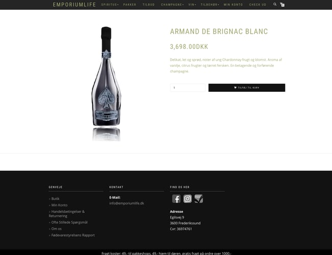 Emporiumlife.dk salg af spiritus - Agentur på, Rom, Gin (flere) whisky, vine, champagne m.m