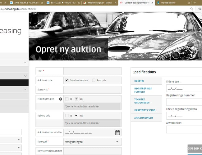 exleasing.dk bilauktion - Online bilauktion for salg af tidligere leasingbiler