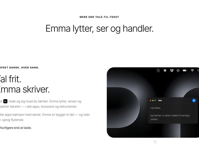 HeyEmma app - 306 brugere og 240.000 kr indtjening på 2 måneder. Kun 2 mdr gammel Voice- & AI-assistent app til Mac og Windows. 100% automatiseret og klar til international skalering.