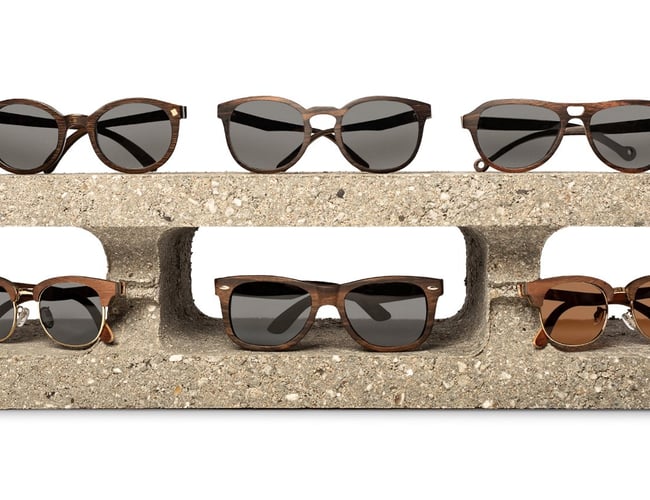 Nystartet Webshop med design solbriller i træ 