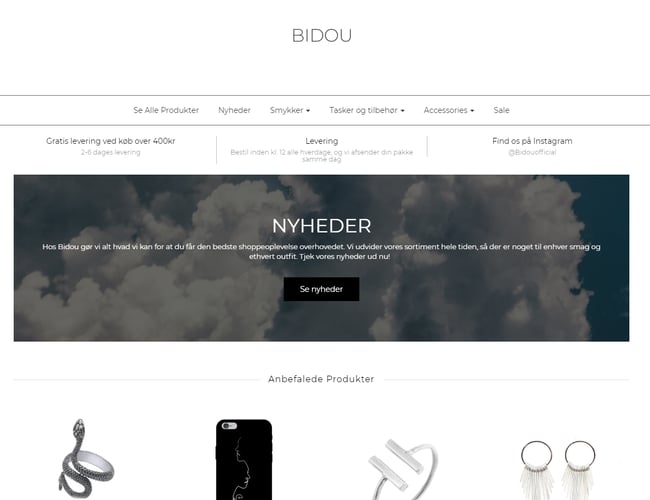 Accessory webshop med trendy produkter