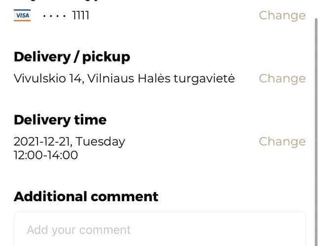 Market goods delivery service