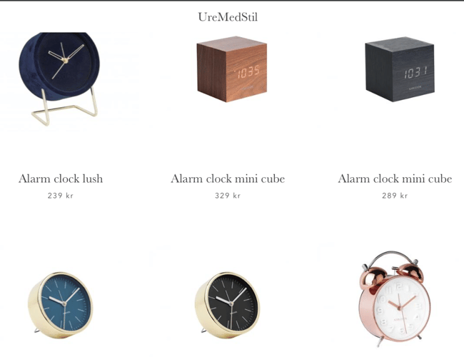 Dropshipping webshop med salg af vægure & alarmer | Leverandør i Danmark