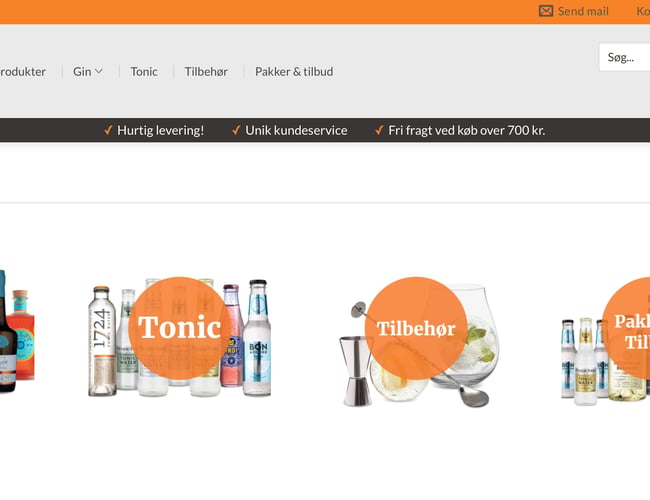 Gins.dk - Gin webshop med organisk trafik, der omsat for + 250.000 i 2019. 