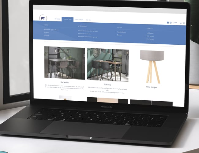 Flot opbygget webshop med dropshipping af Møbler