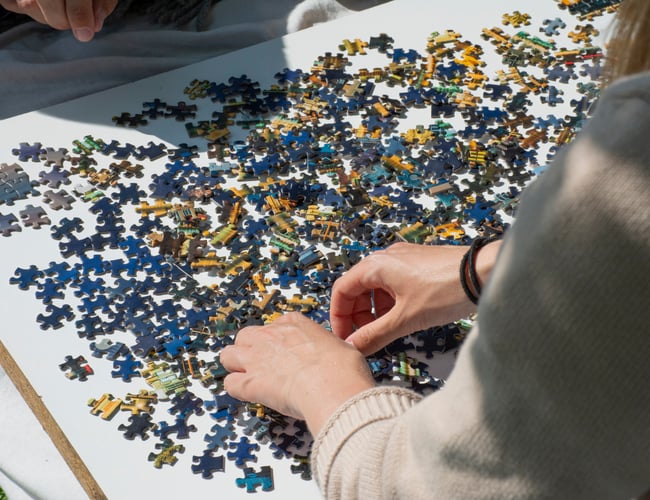Puslespil mærke med unikke danske bymotiver