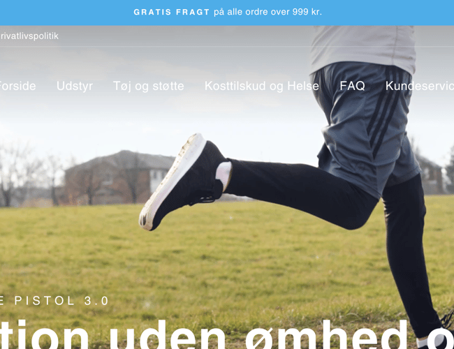 Kørerklar webshop med salg af bla. den populære massage pistol