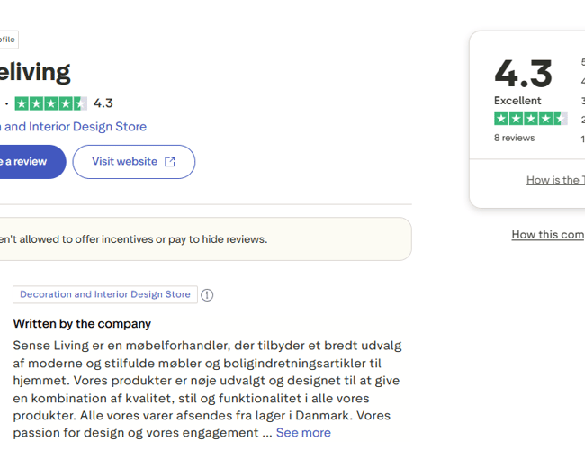 Klar-til-drift webshop med Trustpilot og Sociale Mediekanaler.