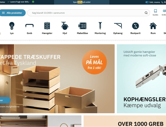 Etableret webshop i markant vækst inden for beslag og hardware søger ny ejer til hurtig overtagelse.