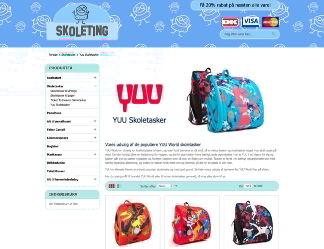 Webshop med omsætning og gode leverandøraftaler - Skoleting.nu
