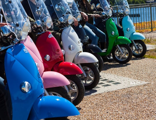 Nye El-Scootere. Til udlejning, guidede ture, events mv.