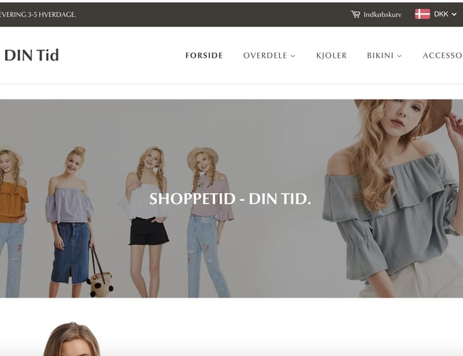 Shoppetid.dk - Nystartet dropshipping webshop med salg af tøj til kvinder