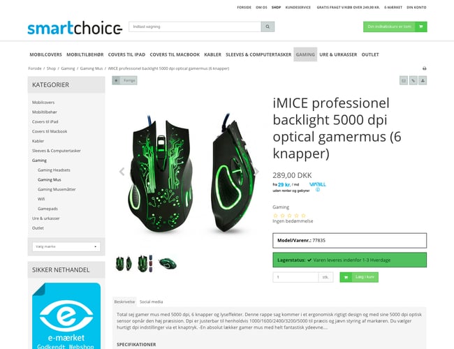 1 webshop 2 salgskanaler - Smartchoice.dk og Smarttasker.dk med salg af mobiltilbehør og tasker