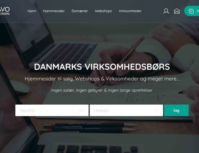 Handelsportal for køb og salg af hjemmesider og virksomheder