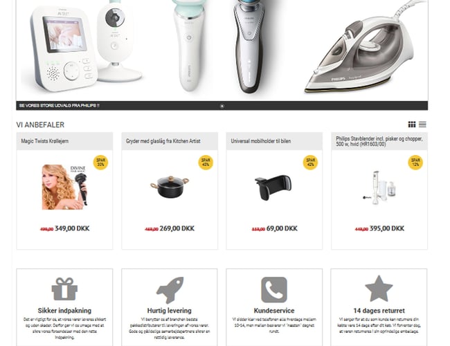 Salg af kendt webshop