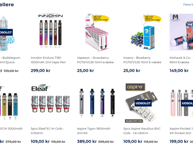 Fumalicious.com - Ecigaret shop - Har omsætning
