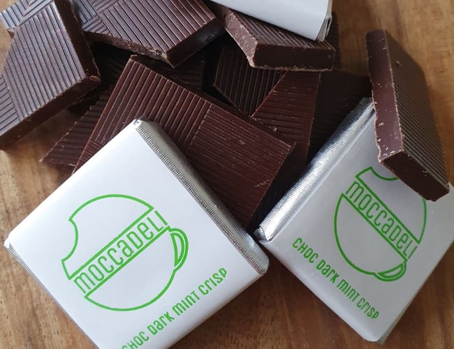 Webshop med specialiseret B2B-salg af slik og chokolade med firmalogo