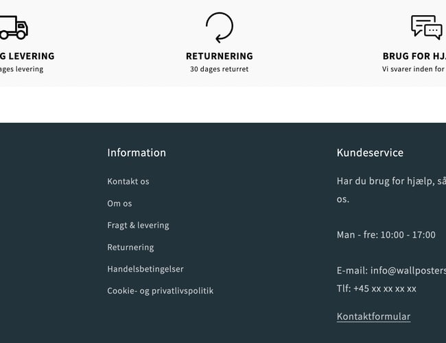 Dropshipping shop med salg af plakater - Avancen ligger på mellem 35-50%.