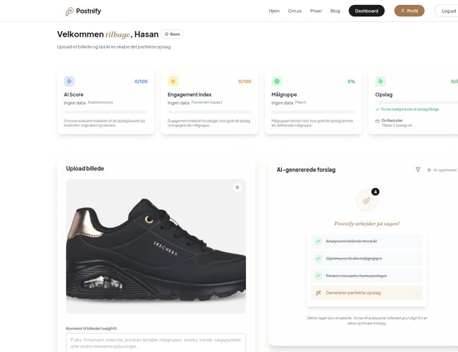 Postnify.dk – 100% automatiseret AI-platform til sociale medier – KLAR TIL OVERTAGELSE (NETOP NEDSAT!)