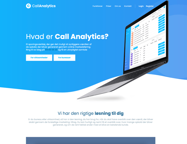Call Analytics - Softwarevirksomhed søger spændende partner eller køb.