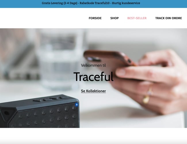 Dropshipping webshop sælges - Traceful.dk - EU leverandør med 2-4 dages levering 