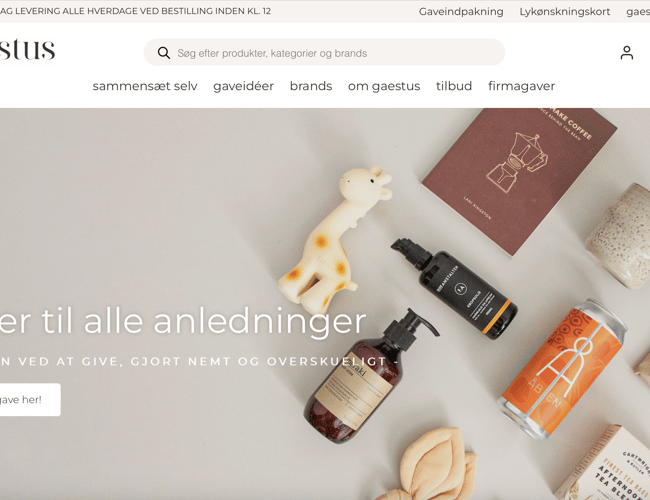 Eksklusiv gavewebshop med stort vækstpotentiale 